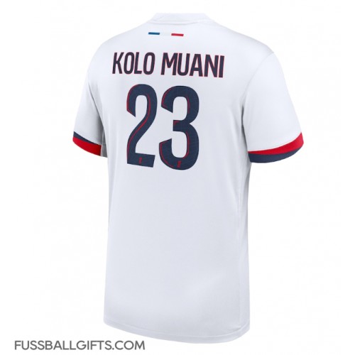 Paris Saint-Germain Randal Kolo Muani #23 Fußballbekleidung Auswärtstrikot 2024-25 Kurzarm